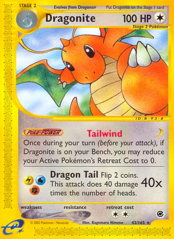Dragonite Expedition Base Set Pokemon Card
