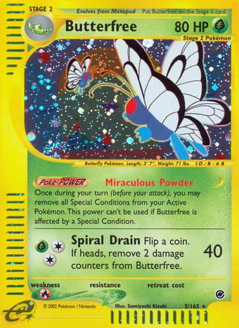 Butterfree Expedition Base Set Pokemon Card