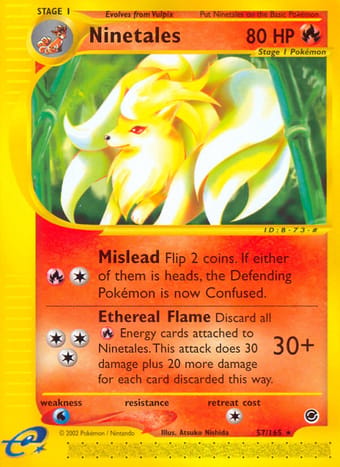 Ninetales Expedition Base Set Pokemon Card