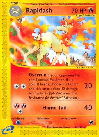 Rapidash Expedition Base Set Pokemon Card