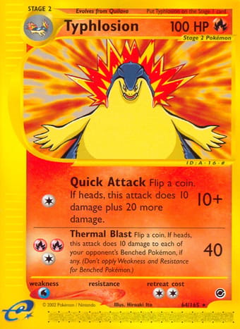 Typhlosion Expedition Base Set Pokemon Card