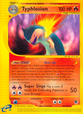 Typhlosion Expedition Base Set Pokemon Card