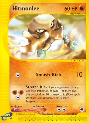 Hitmonlee Expedition Base Set Pokemon Card