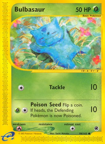 Bulbasaur Expedition Base Set Pokemon Card