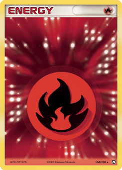 Fire Energy EX Power Keepers Pokemon Card