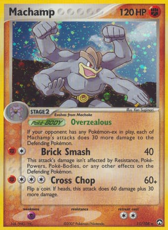 Machamp EX Power Keepers Pokemon Card