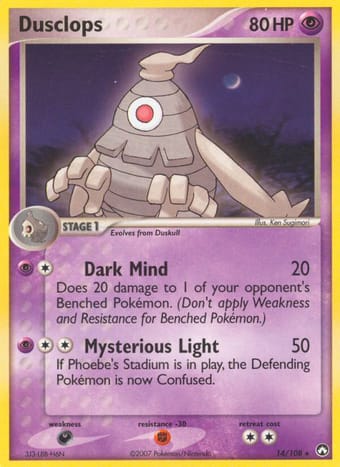 Dusclops EX Power Keepers Pokemon Card