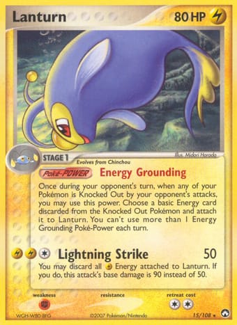 Lanturn EX Power Keepers Pokemon Card