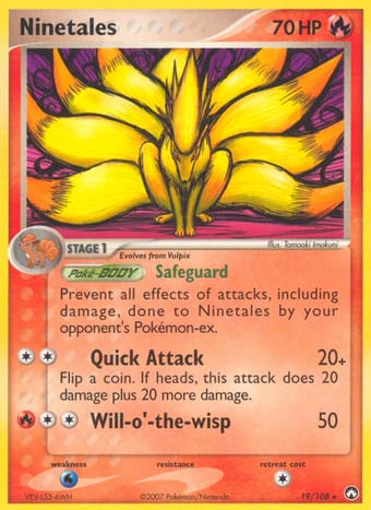 Ninetales EX Power Keepers Pokemon Card