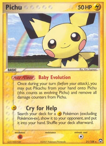 Pichu EX Power Keepers Pokemon Card