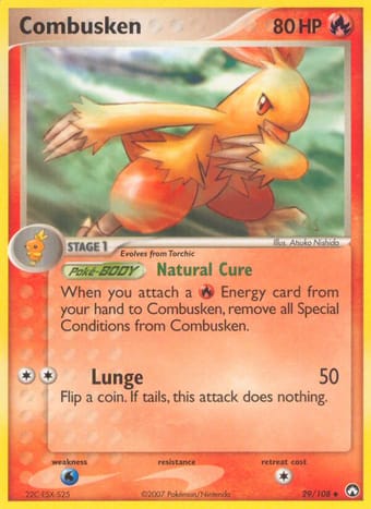Combusken EX Power Keepers Pokemon Card