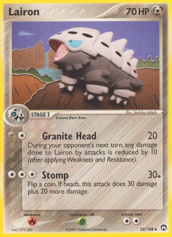 Lairon EX Power Keepers Pokemon Card