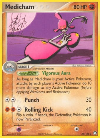 Medicham EX Power Keepers Pokemon Card