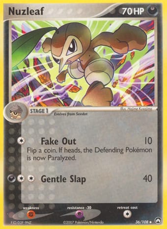 Nuzleaf EX Power Keepers Pokemon Card