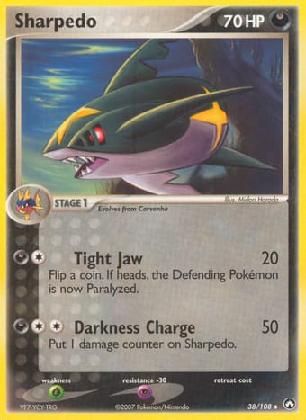 Sharpedo EX Power Keepers Pokemon Card