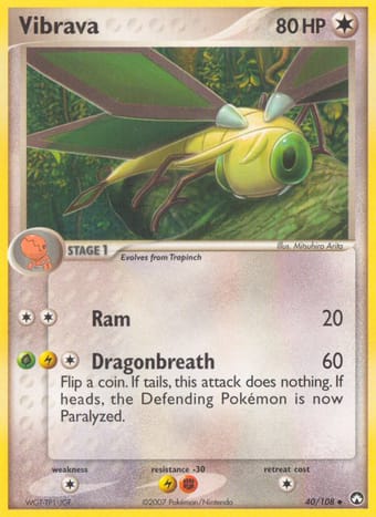Vibrava EX Power Keepers Pokemon Card