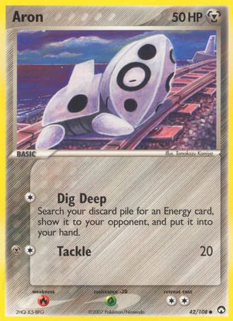 Aron EX Power Keepers Pokemon Card