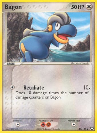Bagon EX Power Keepers Pokemon Card