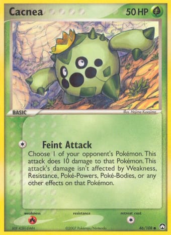 Cacnea EX Power Keepers Pokemon Card