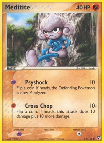 Meditite EX Power Keepers Pokemon Card