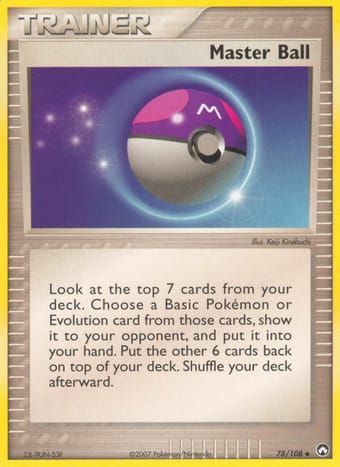 Master Ball EX Power Keepers Pokemon Card