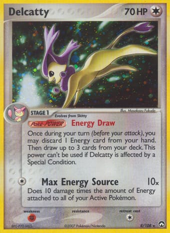Delcatty EX Power Keepers Pokemon Card