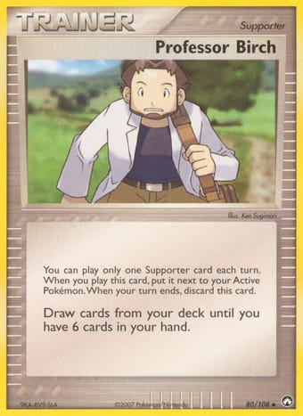 Professor Birch EX Power Keepers Pokemon Card