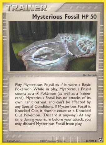 Mysterious Fossil EX Power Keepers Pokemon Card