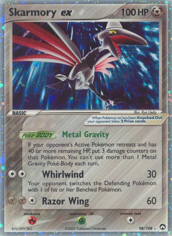 Skarmory ex EX Power Keepers Pokemon Card