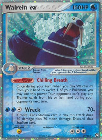 Walrein ex EX Power Keepers Pokemon Card