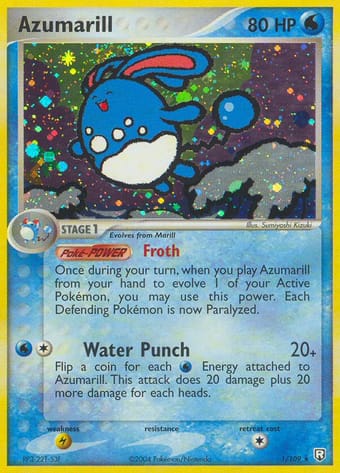 Azumarill EX Team Rocket Returns Pokemon Card