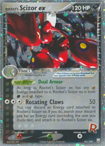 Rocket's Scizor ex EX Team Rocket Returns Pokemon Card