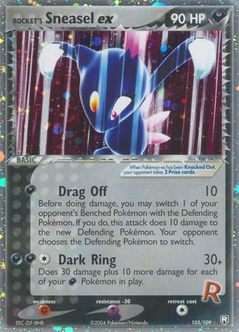 Rocket's Sneasel ex EX Team Rocket Returns Pokemon Card