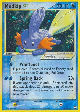 Mudkip Star EX Team Rocket Returns Pokemon Card