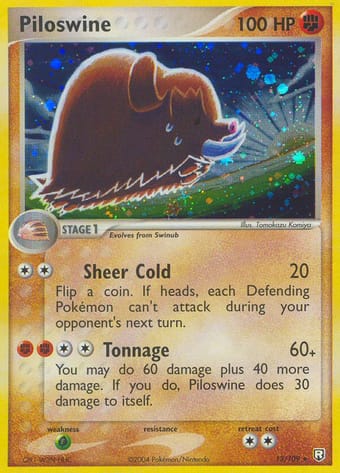 Piloswine EX Team Rocket Returns Pokemon Card