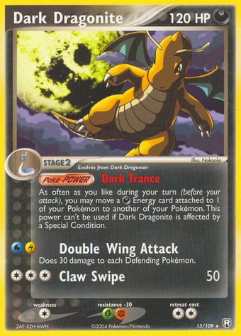 Dark Dragonite EX Team Rocket Returns Pokemon Card
