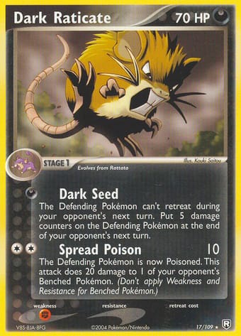 Dark Raticate EX Team Rocket Returns Pokemon Card