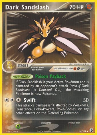 Dark Sandslash EX Team Rocket Returns Pokemon Card