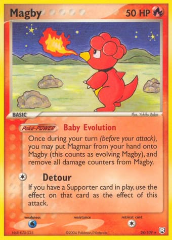 Magby EX Team Rocket Returns Pokemon Card