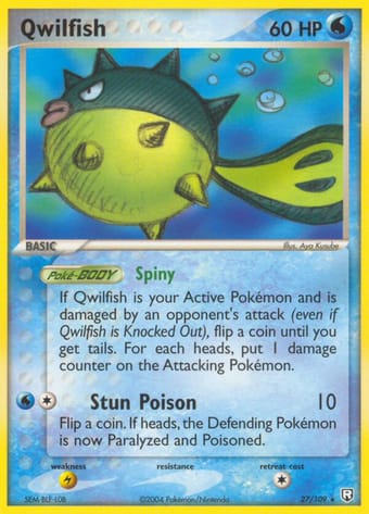 Qwilfish EX Team Rocket Returns Pokemon Card