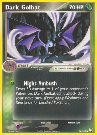 Dark Golbat EX Team Rocket Returns Pokemon Card
