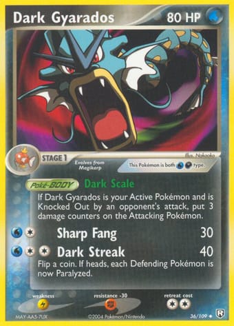 Dark Gyarados EX Team Rocket Returns Pokemon Card
