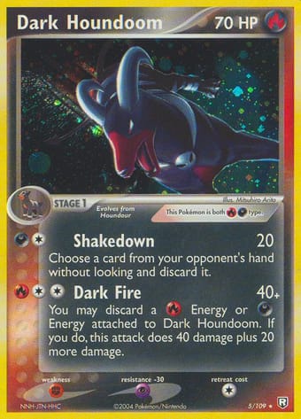 Dark Houndoom EX Team Rocket Returns Pokemon Card