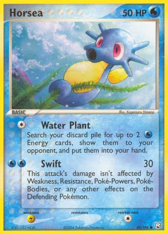 Horsea EX Team Rocket Returns Pokemon Card
