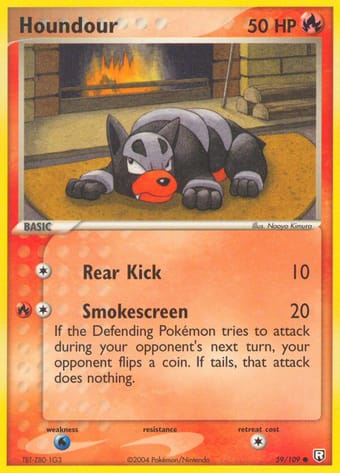 Houndour EX Team Rocket Returns Pokemon Card