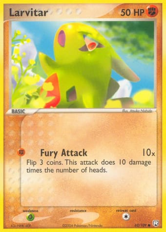 Larvitar EX Team Rocket Returns Pokemon Card