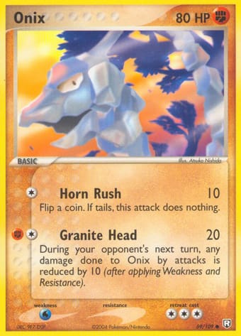 Onix EX Team Rocket Returns Pokemon Card