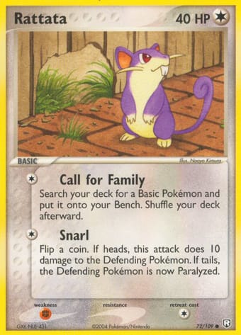 Rattata EX Team Rocket Returns Pokemon Card