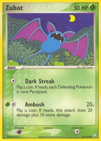 Zubat EX Team Rocket Returns Pokemon Card