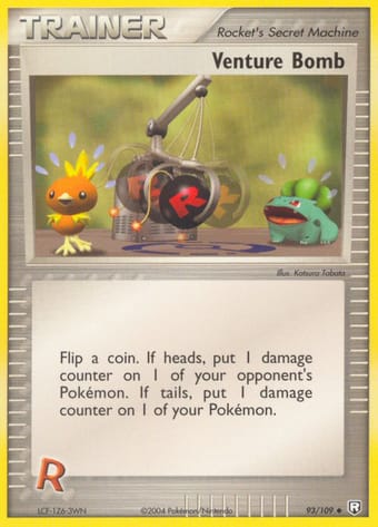 Venture Bomb EX Team Rocket Returns Pokemon Card